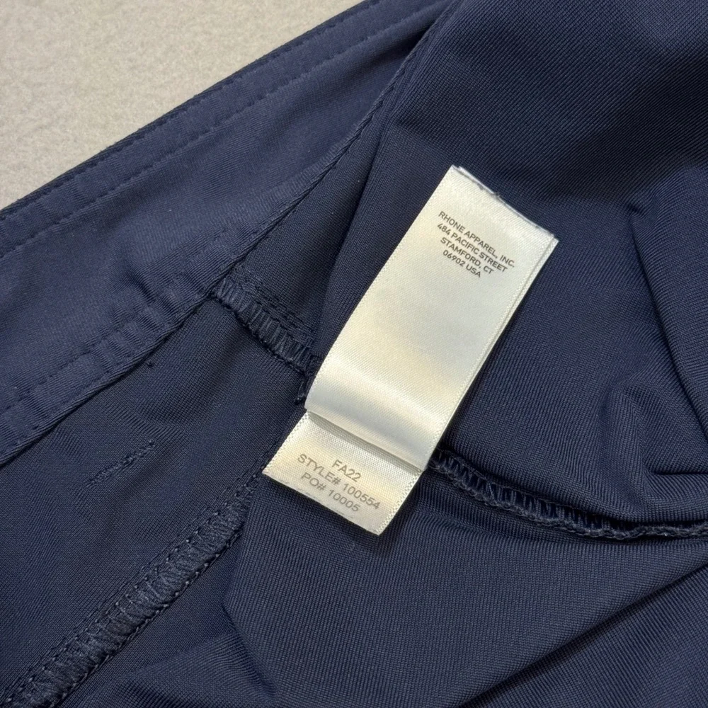 RHONE Commuter Pant Performance Trousers Mens 38x33 Navy Blue Slim Stretch